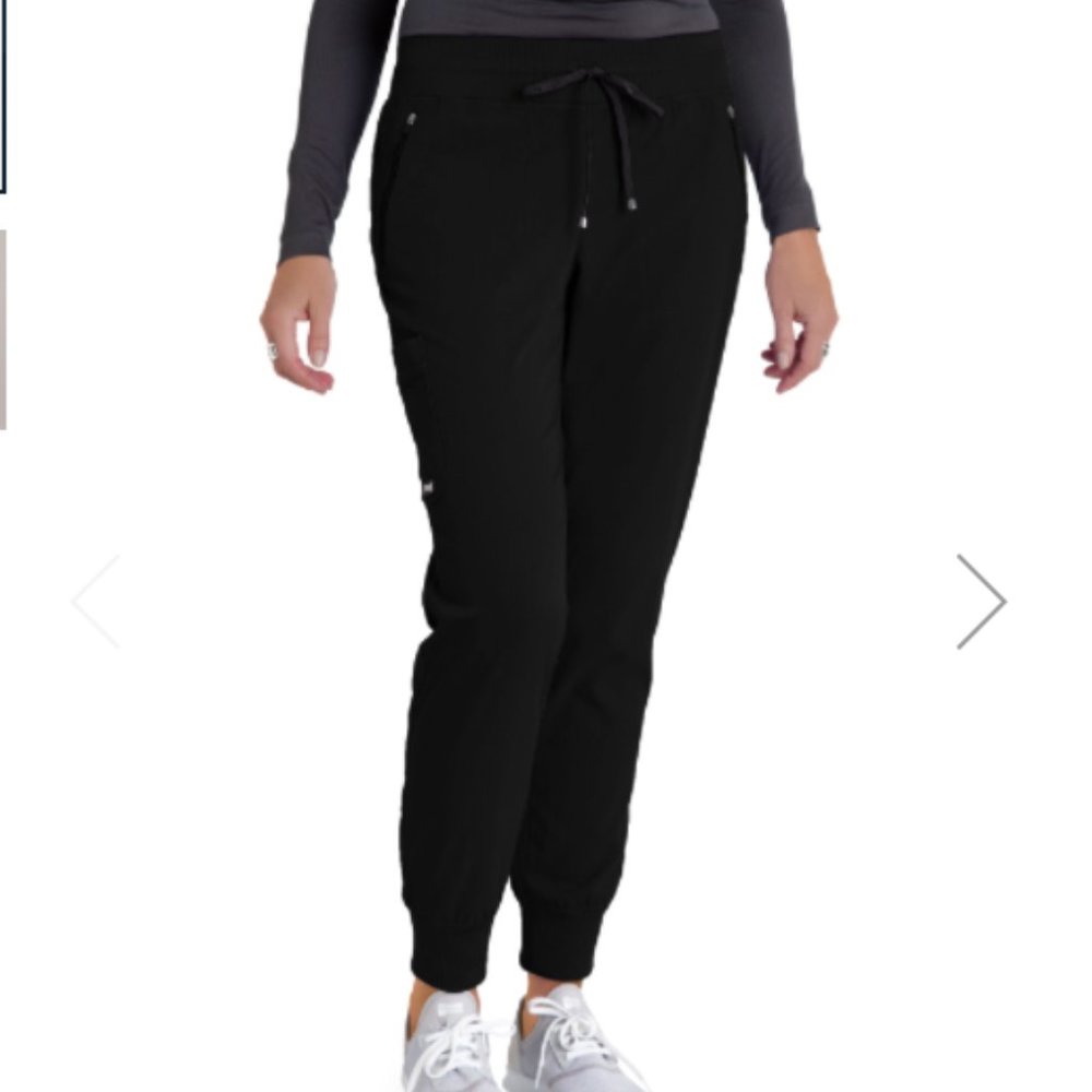 Grey's Anatomy Spandex Stretch Drawstring Cargo Jogger Scrub Pants and Top